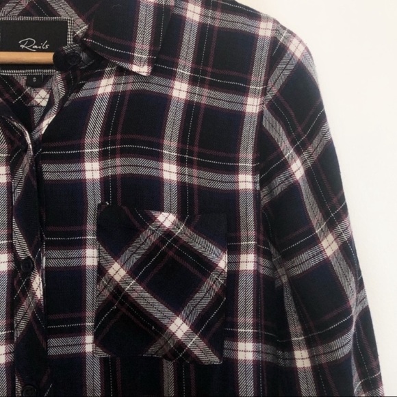 Rails long sleeve plaid flannel small button down - Picture 3 of 7